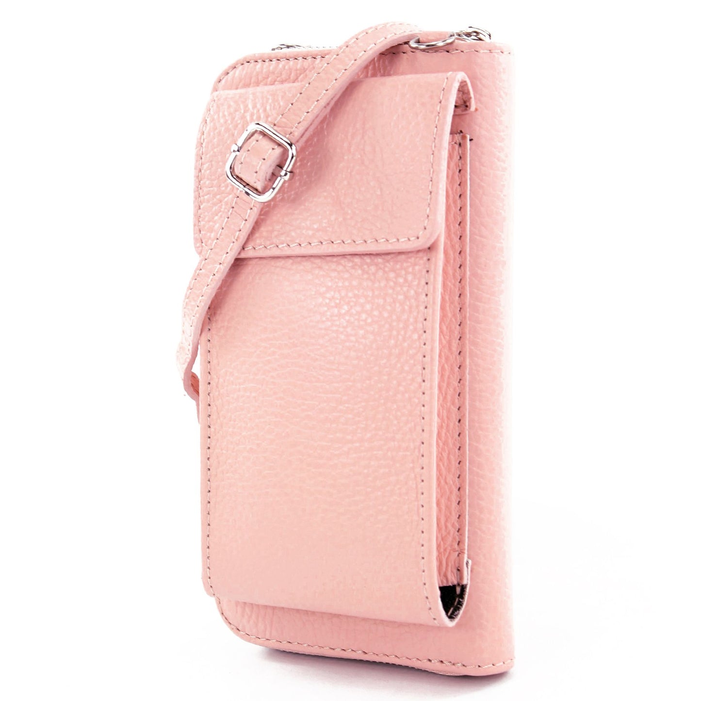 modamoda de P06 Damen Leder Umhängetasche Geldbörse Handytasche 6,5 Zoll handmade in Italy