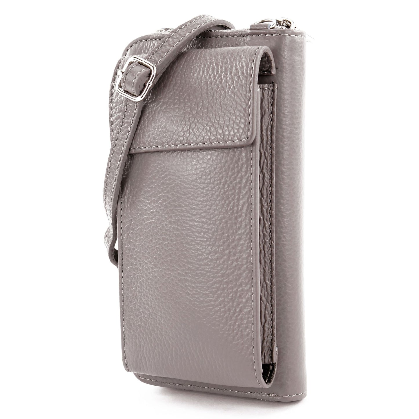 modamoda de P06 Damen Leder Umhängetasche Geldbörse Handytasche 6,5 Zoll handmade in Italy