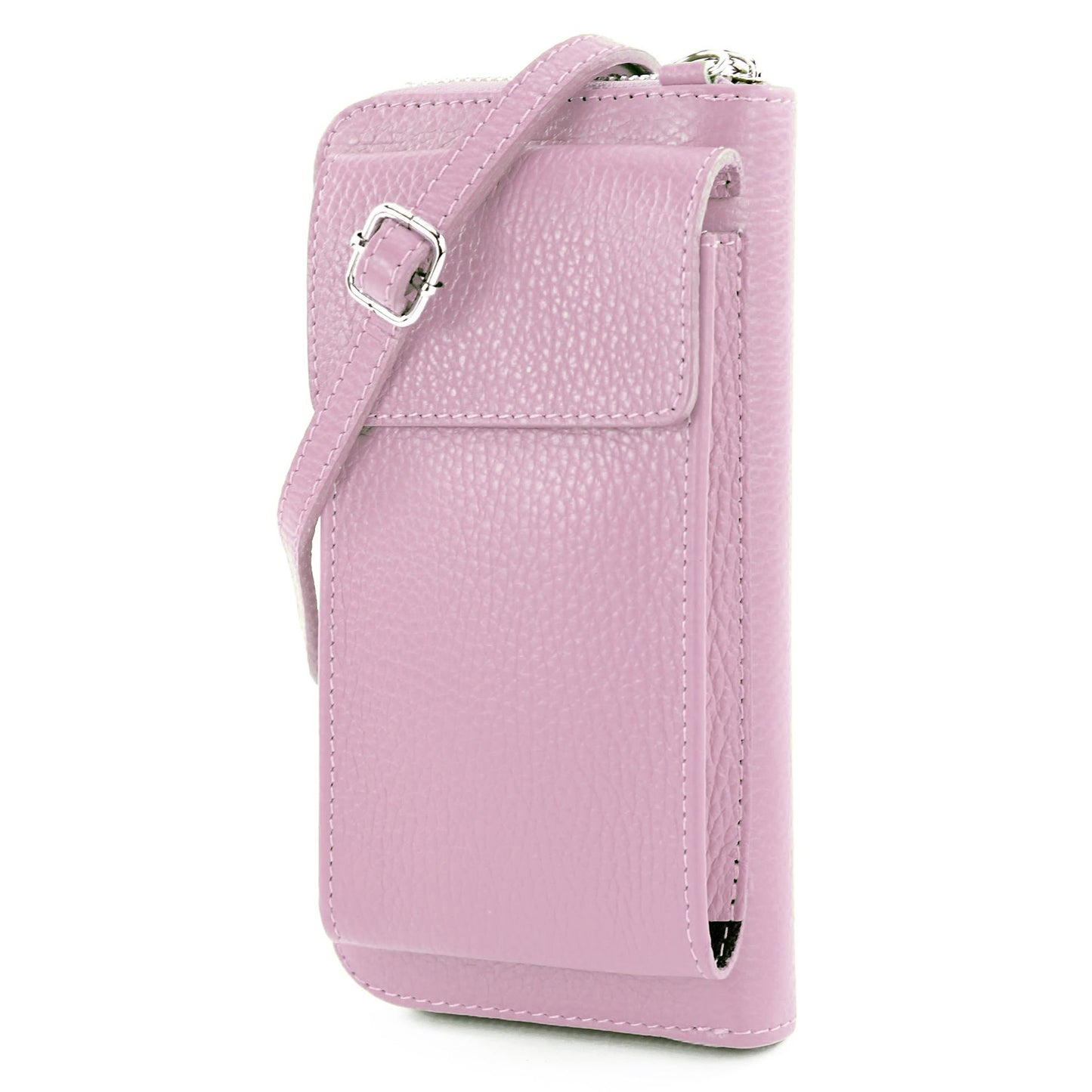 modamoda de P06 Damen Leder Umhängetasche Geldbörse Handytasche 6,5 Zoll handmade in Italy
