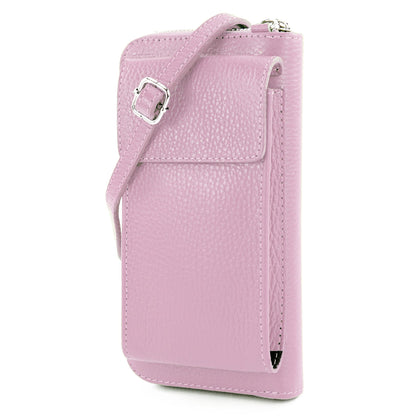modamoda de P06 Damen Leder Umhängetasche Geldbörse Handytasche 6,5 Zoll handmade in Italy