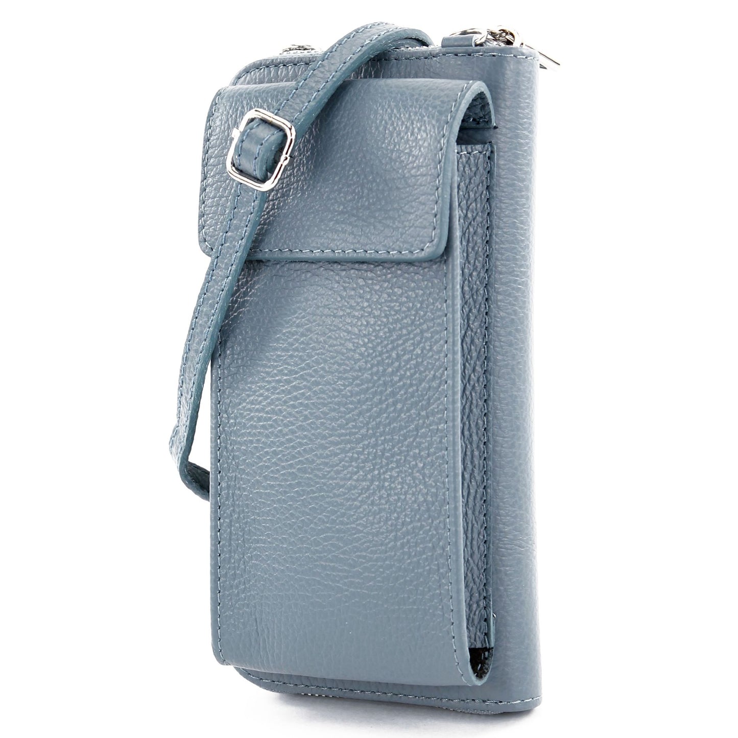 modamoda de P06 Damen Leder Umhängetasche Geldbörse Handytasche 6,5 Zoll handmade in Italy