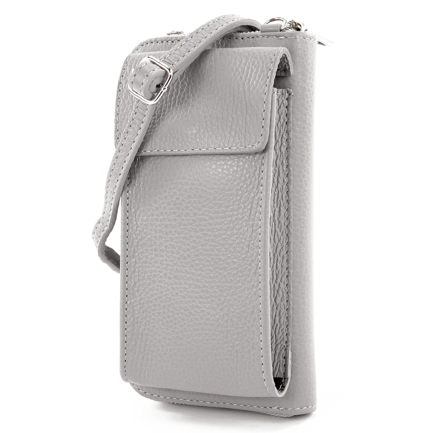 modamoda de P06 Damen Leder Umhängetasche Geldbörse Handytasche 6,5 Zoll handmade in Italy