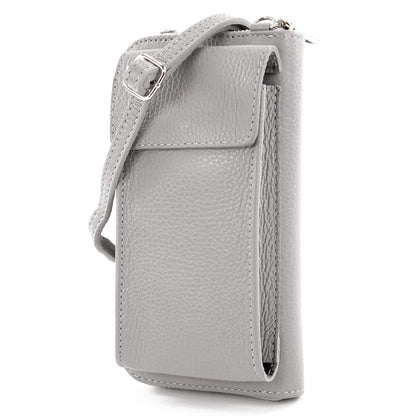 modamoda de P06 Damen Leder Umhängetasche Geldbörse Handytasche 6,5 Zoll handmade in Italy