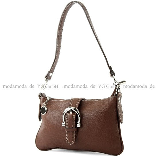 modamoda de - T05 -  ital Citytasche Umhängetasche Klein aus Leder