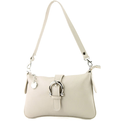 modamoda de - T05 -  ital Citytasche Umhängetasche Klein aus Leder
