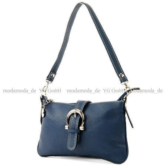 modamoda de - T05 -  ital Citytasche Umhängetasche Klein aus Leder