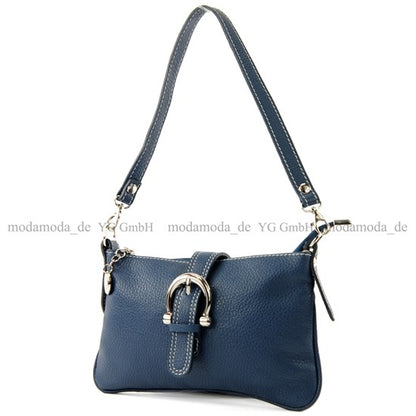 modamoda de - T05 -  ital Citytasche Umhängetasche Klein aus Leder
