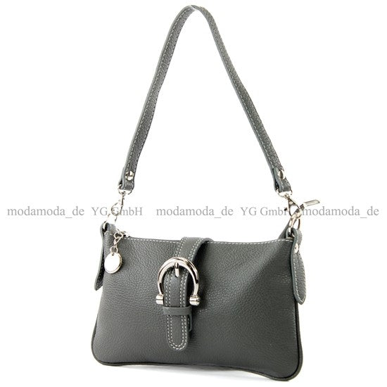 modamoda de - T05 -  ital Citytasche Umhängetasche Klein aus Leder