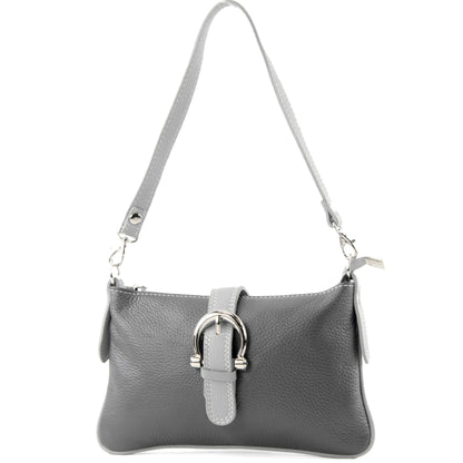 modamoda de - T05 -  ital Citytasche Umhängetasche Klein aus Leder