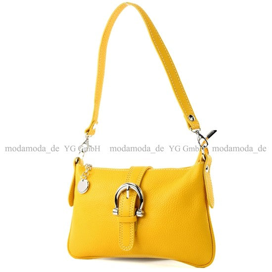 modamoda de - T05 -  ital Citytasche Umhängetasche Klein aus Leder