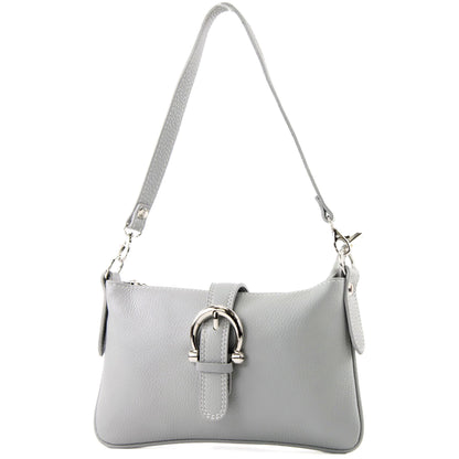 modamoda de - T05 -  ital Citytasche Umhängetasche Klein aus Leder