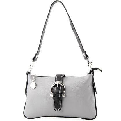 modamoda de - T05 -  ital Citytasche Umhängetasche Klein aus Leder