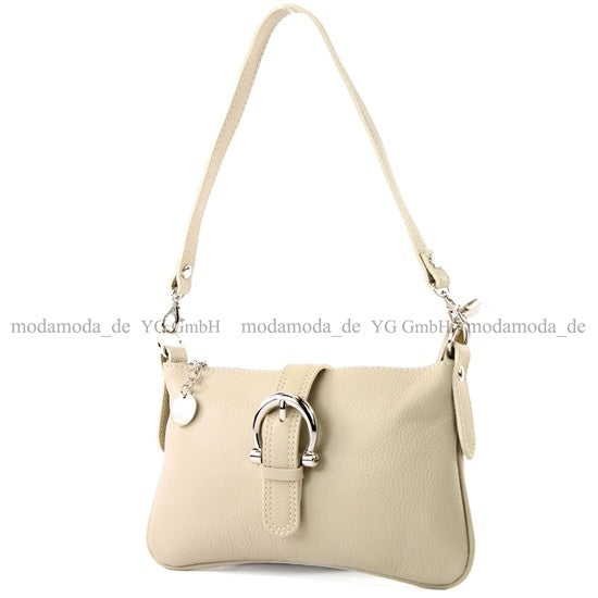 modamoda de - T05 -  ital Citytasche Umhängetasche Klein aus Leder