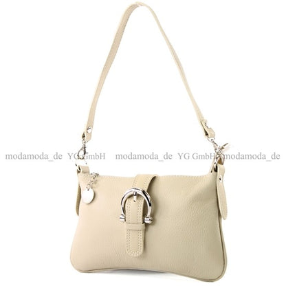 modamoda de - T05 -  ital Citytasche Umhängetasche Klein aus Leder