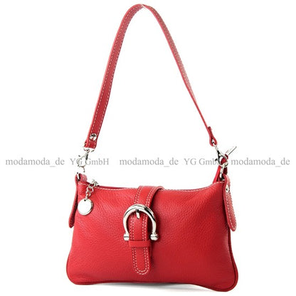 modamoda de - T05 -  ital Citytasche Umhängetasche Klein aus Leder