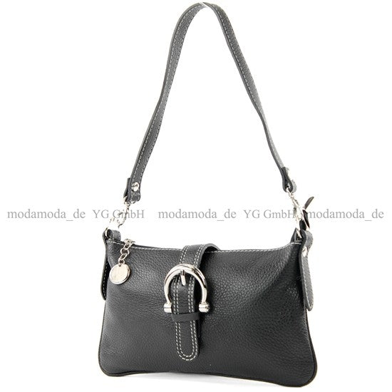 modamoda de - T05 -  ital Citytasche Umhängetasche Klein aus Leder