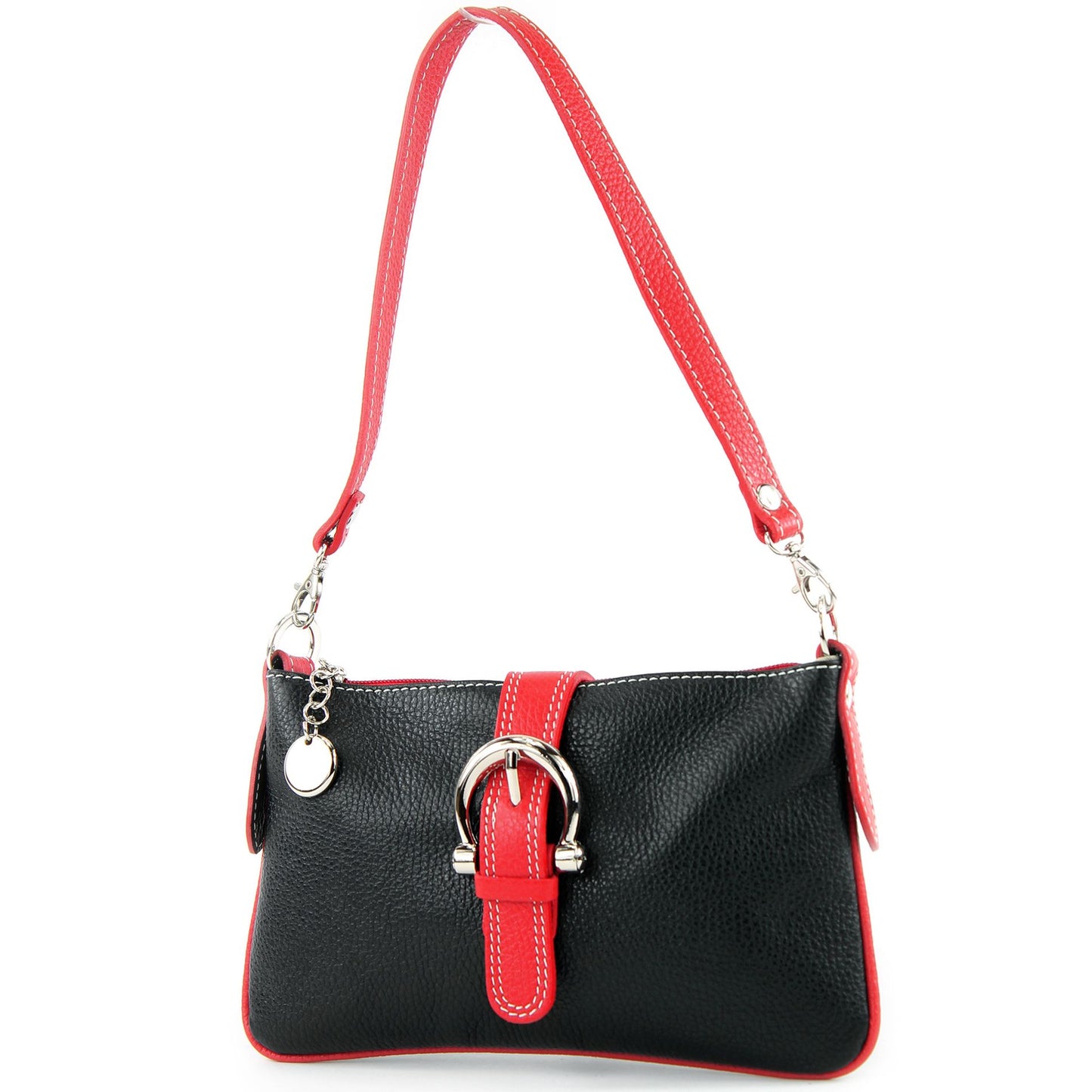 modamoda de - T05 -  ital Citytasche Umhängetasche Klein aus Leder