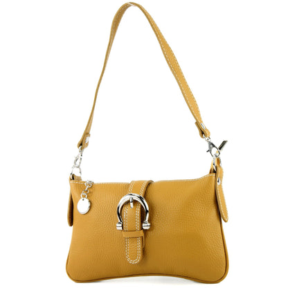 modamoda de - T05 -  ital Citytasche Umhängetasche Klein aus Leder