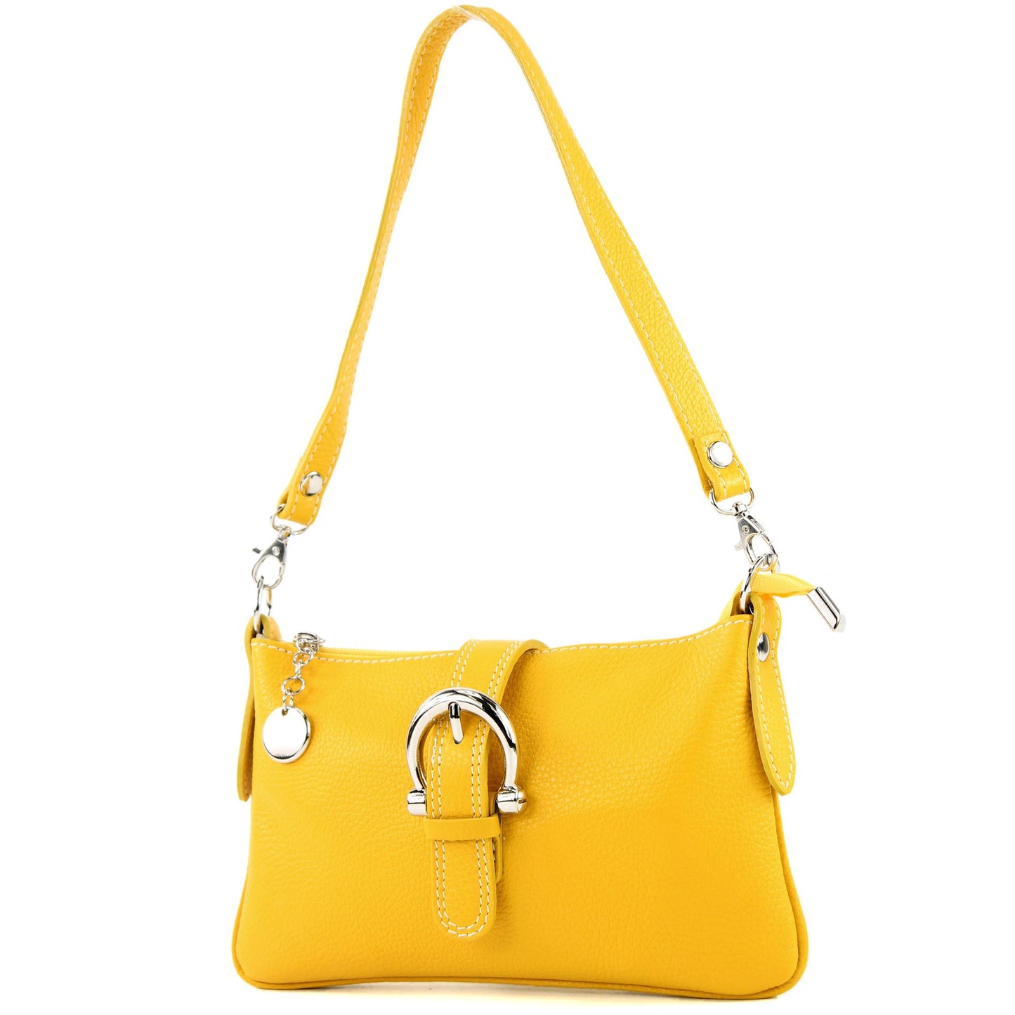 modamoda de - T05 -  ital Citytasche Umhängetasche Klein aus Leder