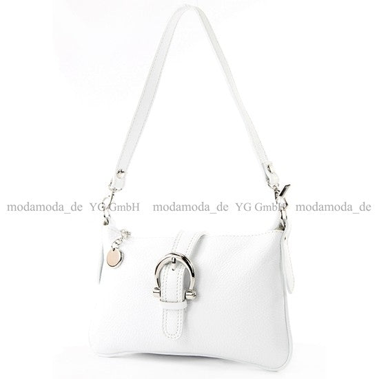 modamoda de - T05 -  ital Citytasche Umhängetasche Klein aus Leder