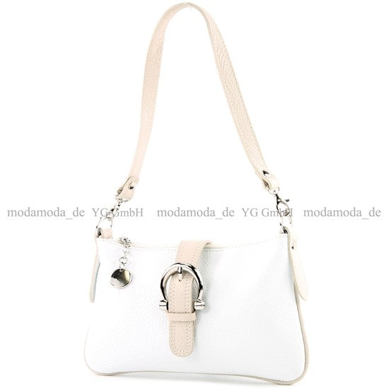 modamoda de - T05 -  ital Citytasche Umhängetasche Klein aus Leder