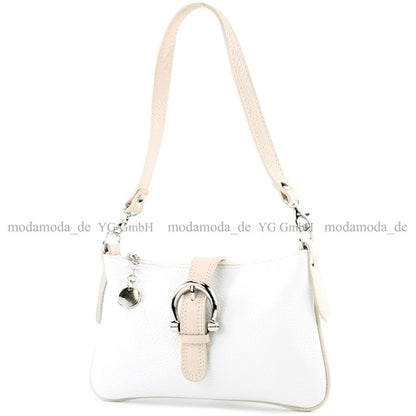 modamoda de - T05 -  ital Citytasche Umhängetasche Klein aus Leder