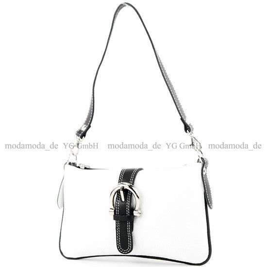 modamoda de - T05 -  ital Citytasche Umhängetasche Klein aus Leder