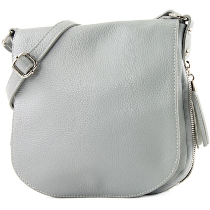 modamoda de - T06 - ital Messenger Umhängetasche aus Leder