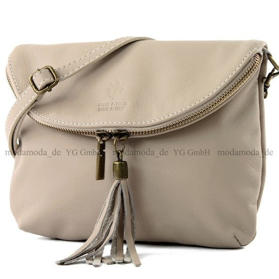 modamoda de T07 / T139 Damen Leder Umhängetasche, Klein, 2 Modelle, handmade in Italy