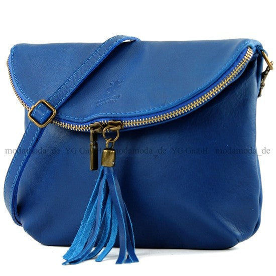modamoda de T07 / T139 Damen Leder Umhängetasche, Klein, 2 Modelle, handmade in Italy