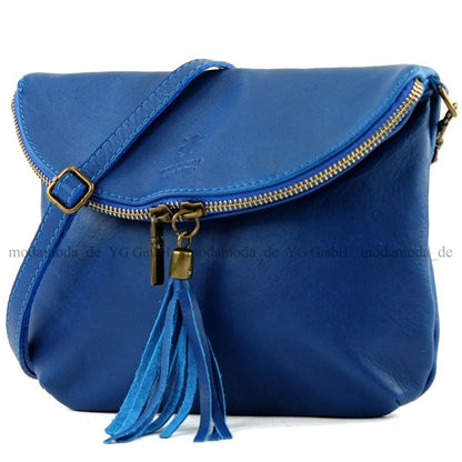 modamoda de T07 / T139 Damen Leder Umhängetasche, Klein, 2 Modelle, handmade in Italy