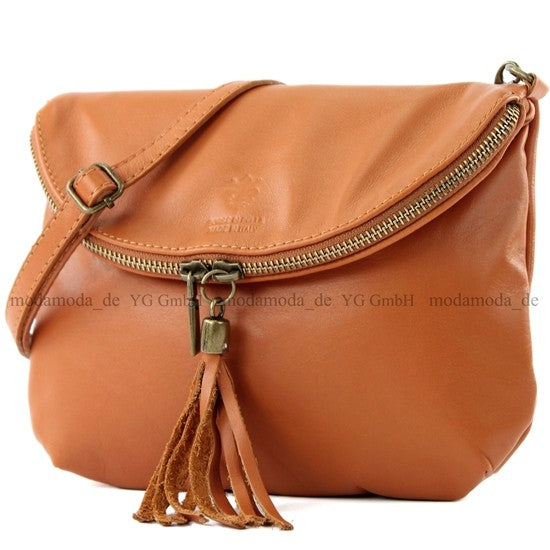 modamoda de T07 / T139 Damen Leder Umhängetasche, Klein, 2 Modelle, handmade in Italy