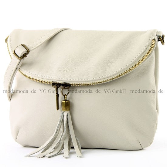 modamoda de T07 / T139 Damen Leder Umhängetasche, Klein, 2 Modelle, handmade in Italy