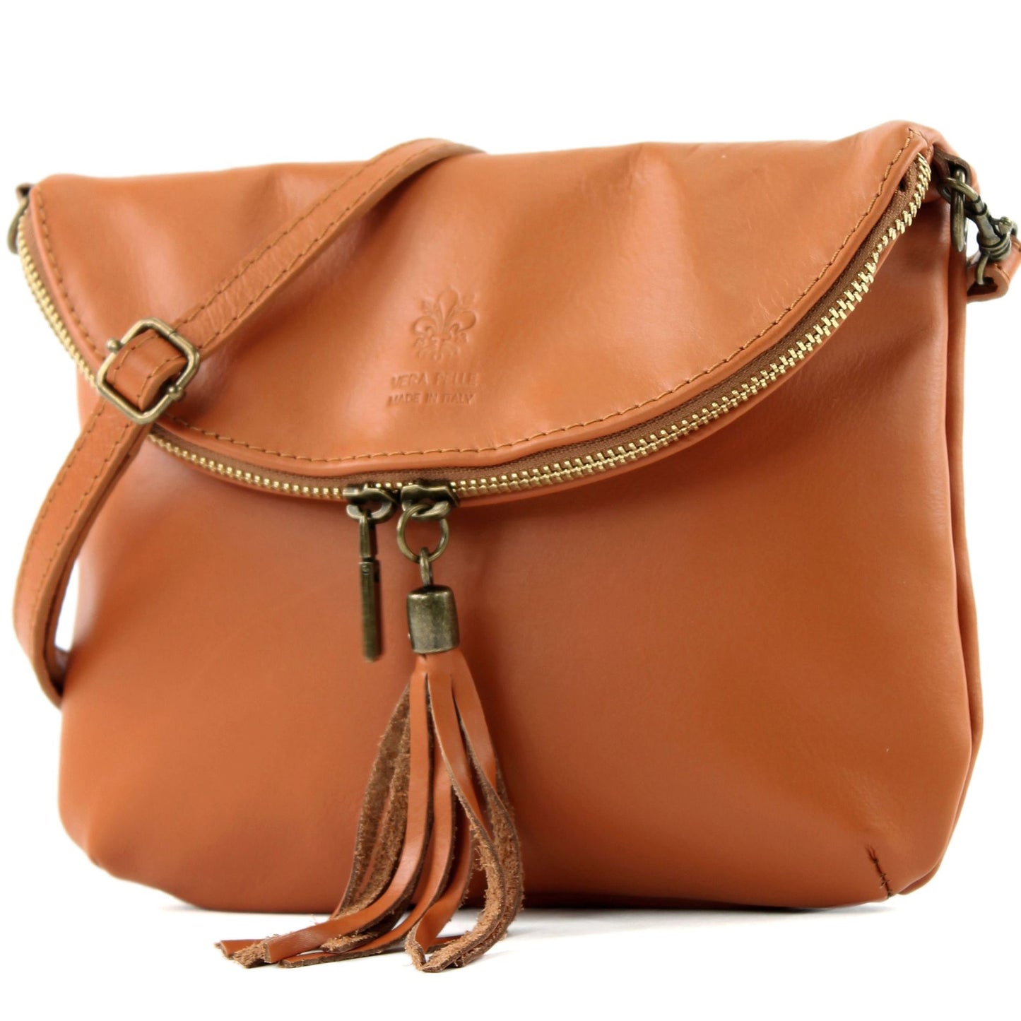 modamoda de T07 / T139 Damen Leder Umhängetasche, Klein, 2 Modelle, handmade in Italy