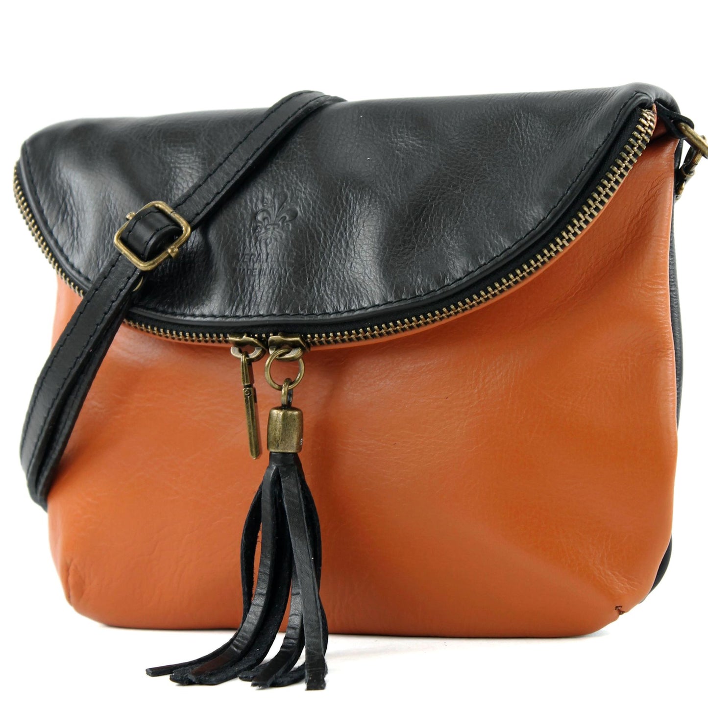 modamoda de T07 / T139 Damen Leder Umhängetasche, Klein, 2 Modelle, handmade in Italy