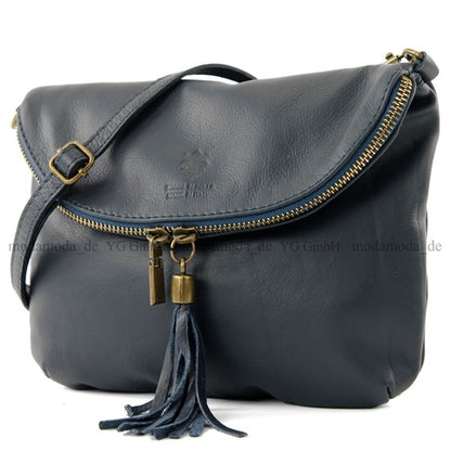modamoda de T07 / T139 Damen Leder Umhängetasche, Klein, 2 Modelle, handmade in Italy