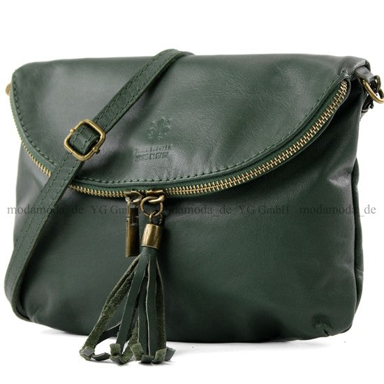 modamoda de T07 / T139 Damen Leder Umhängetasche, Klein, 2 Modelle, handmade in Italy