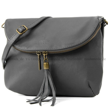 modamoda de T07 / T139 Damen Leder Umhängetasche, Klein, 2 Modelle, handmade in Italy