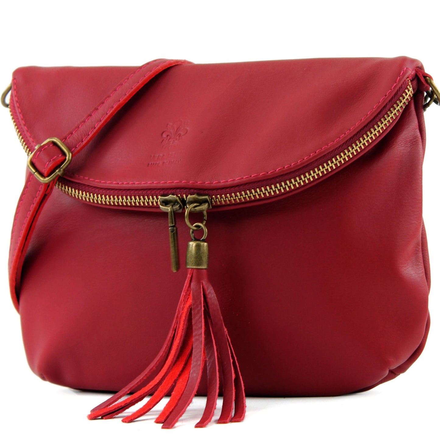 modamoda de T07 / T139 Damen Leder Umhängetasche, Klein, 2 Modelle, handmade in Italy