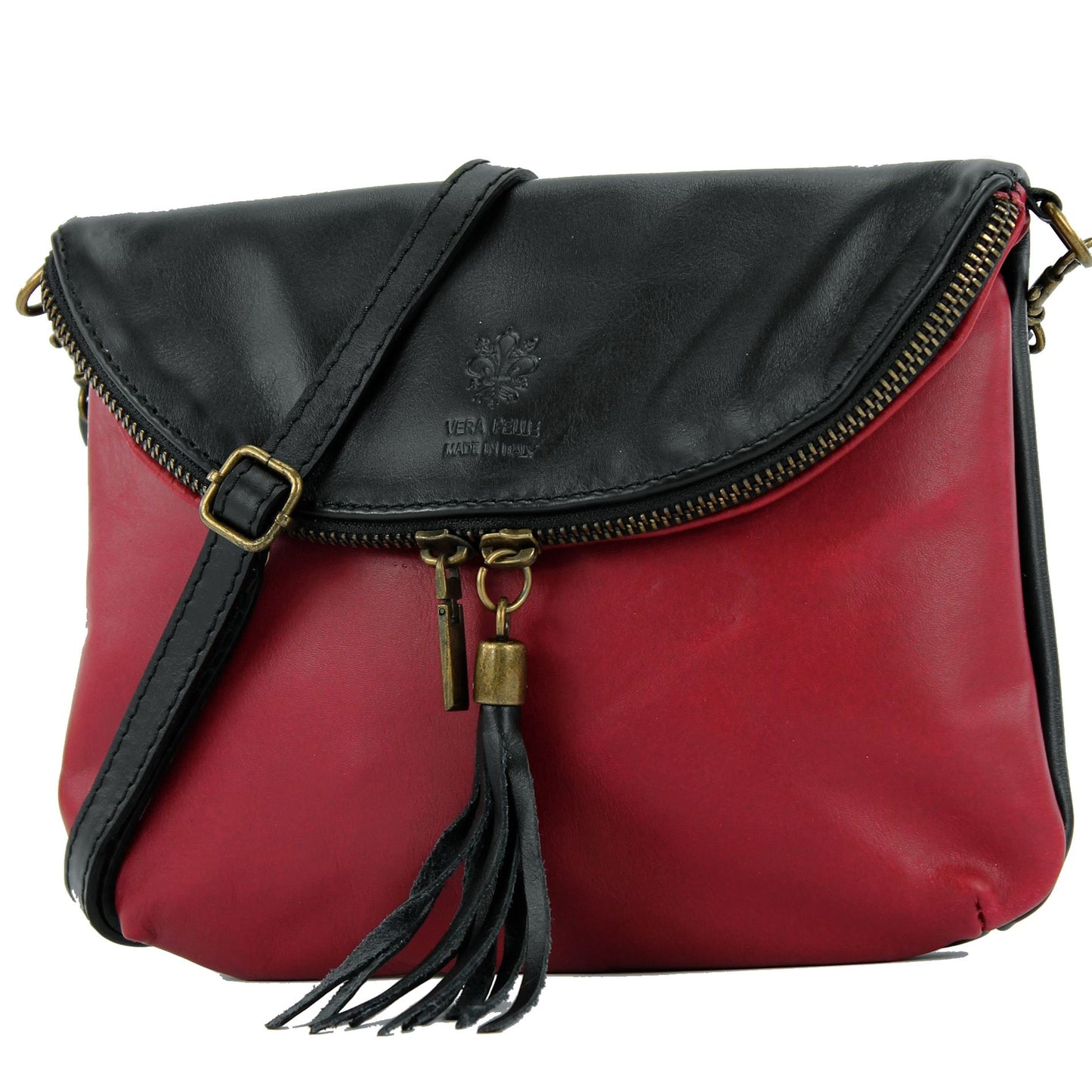 modamoda de T07 / T139 Damen Leder Umhängetasche, Klein, 2 Modelle, handmade in Italy