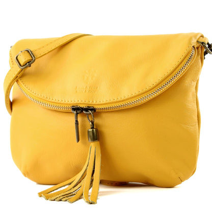 modamoda de T07 / T139 Damen Leder Umhängetasche, Klein, 2 Modelle, handmade in Italy