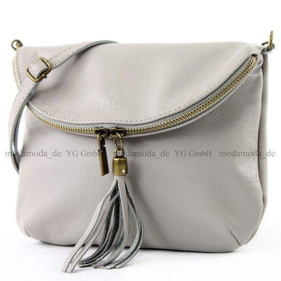 modamoda de T07 / T139 Damen Leder Umhängetasche, Klein, 2 Modelle, handmade in Italy
