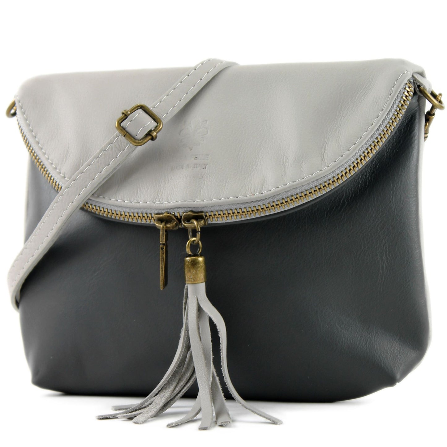 modamoda de T07 / T139 Damen Leder Umhängetasche, Klein, 2 Modelle, handmade in Italy