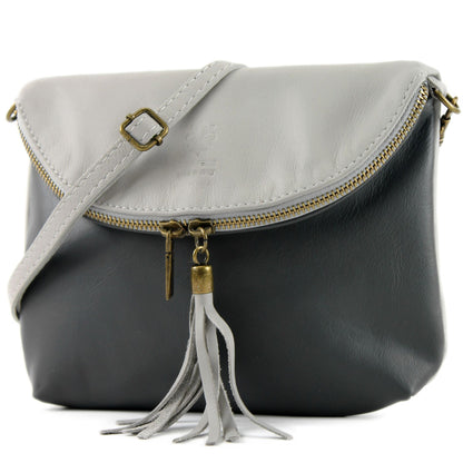 modamoda de T07 / T139 Damen Leder Umhängetasche, Klein, 2 Modelle, handmade in Italy