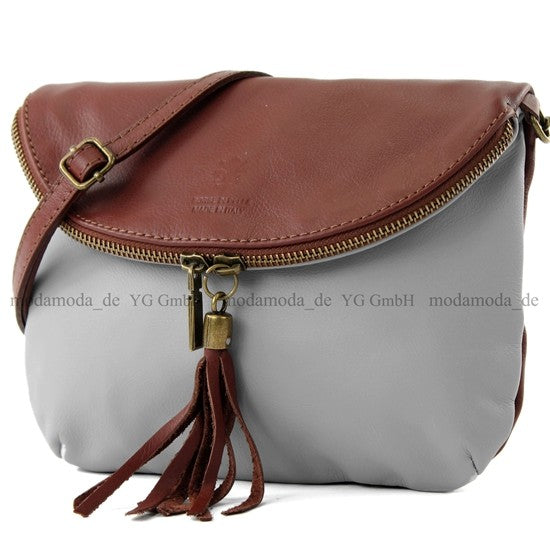 modamoda de T07 / T139 Damen Leder Umhängetasche, Klein, 2 Modelle, handmade in Italy