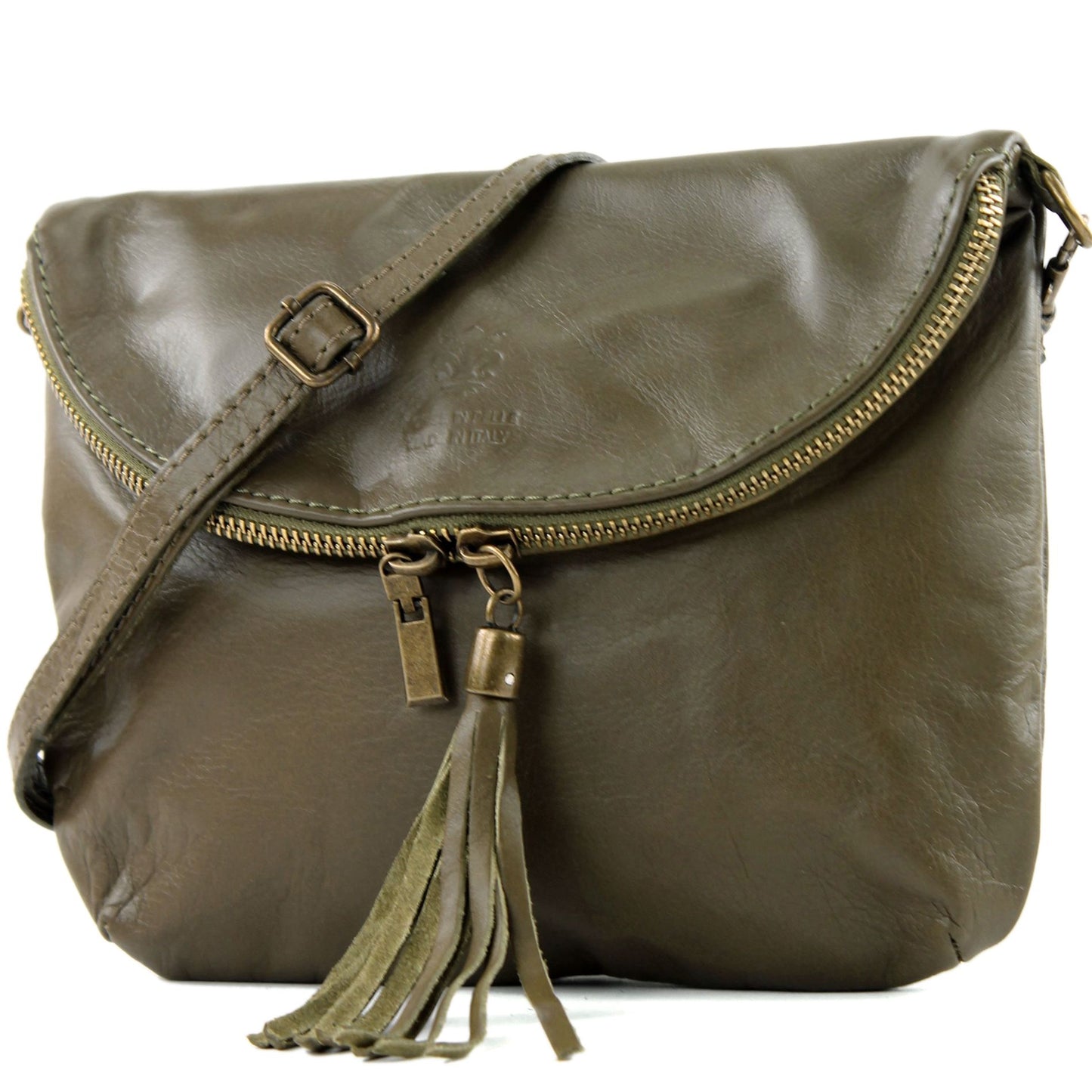 modamoda de T07 / T139 Damen Leder Umhängetasche, Klein, 2 Modelle, handmade in Italy