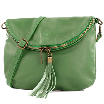 modamoda de T07 / T139 Damen Leder Umhängetasche, Klein, 2 Modelle, handmade in Italy