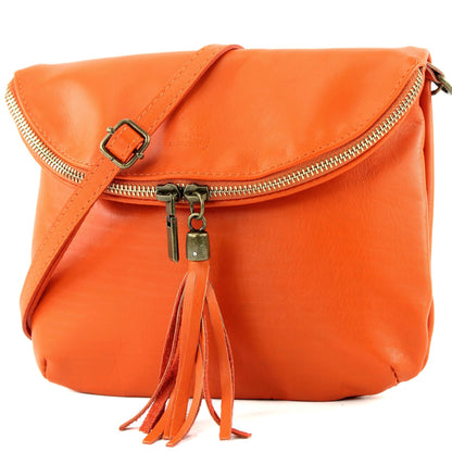 modamoda de T07 / T139 Damen Leder Umhängetasche, Klein, 2 Modelle, handmade in Italy