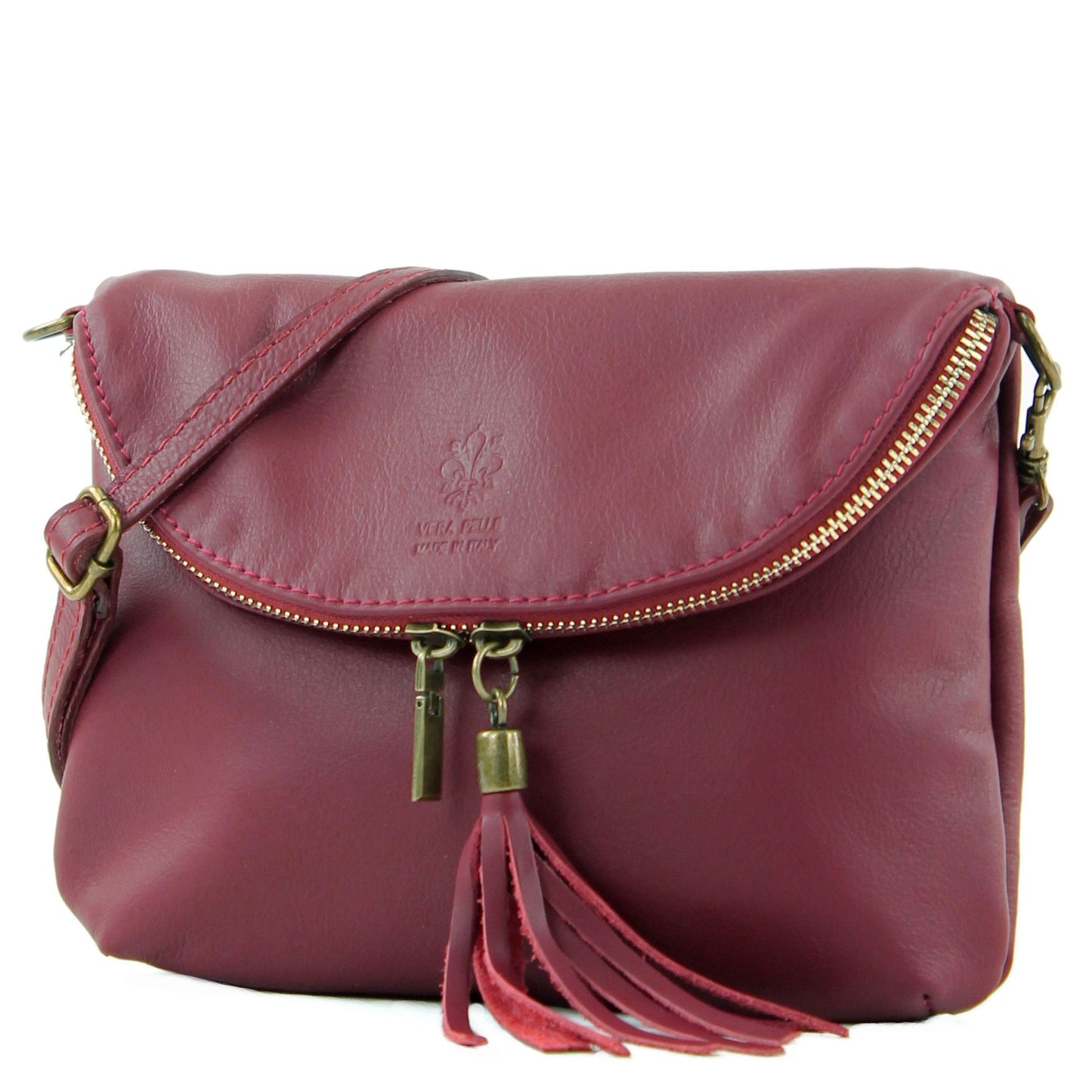 modamoda de T07 / T139 Damen Leder Umhängetasche, Klein, 2 Modelle, handmade in Italy