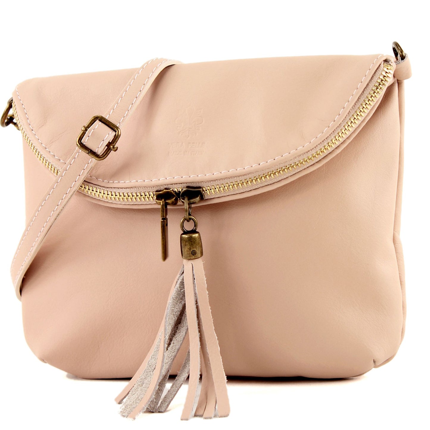 modamoda de T07 / T139 Damen Leder Umhängetasche, Klein, 2 Modelle, handmade in Italy